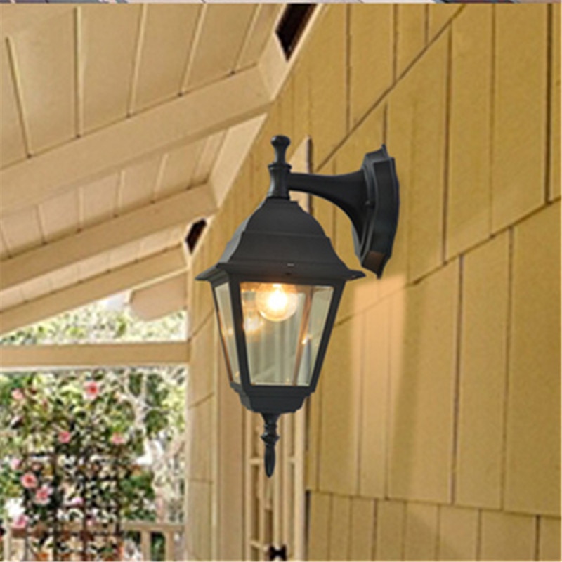 Vattentät amerikansk led vägg veranda lampor utomhus trädgård gata villa lampa gång balkong korridor vintage krans dekor