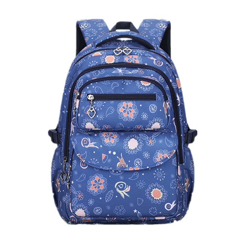 Sacos de escola para meninas à prova dwaterproof água bookbag estudante ortopédico mochila crianças mochilas escola mochila presente da menina: blue small