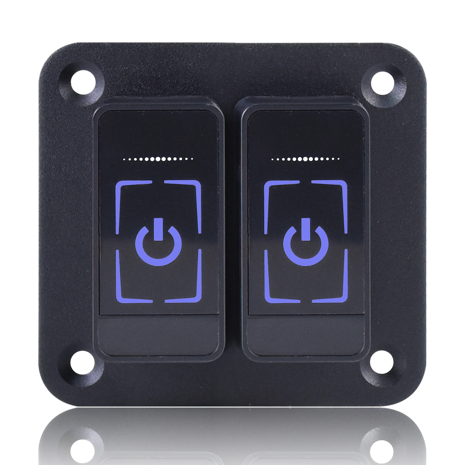 Nice Intelligent Touch Screen 2-8 Gang LED Rocker Switch Panel Switch Panel ON-OFF Waterproof Light Switch for Marine Caravan RV: Beige