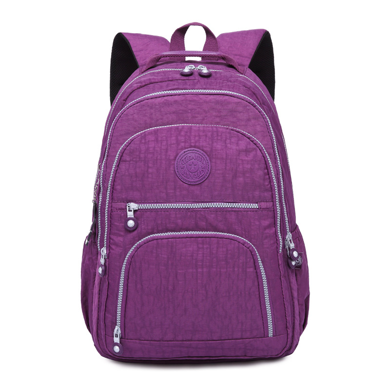 Tegaote Schulrucksack für Studenten, für Teenager, Mädchen, Jungen, 2024, Reiserucksäcke, Tasche, Damen, Nylon, wasserdicht, Laptop-Rucksack, unisex: 12 zoll / Beige