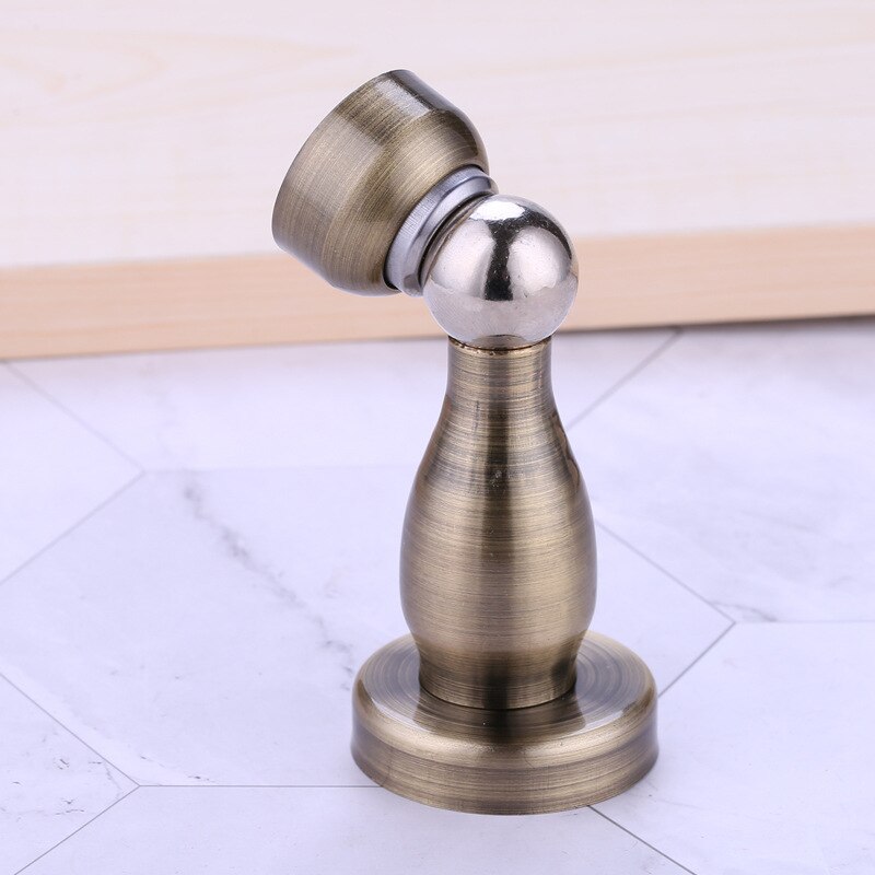 JD Thicknessed Stainless Steel Magnetic Sliver Door Stop Stopper Holder Catch Floor Fitting With Screw For Family Home Hardware: Green Bronze