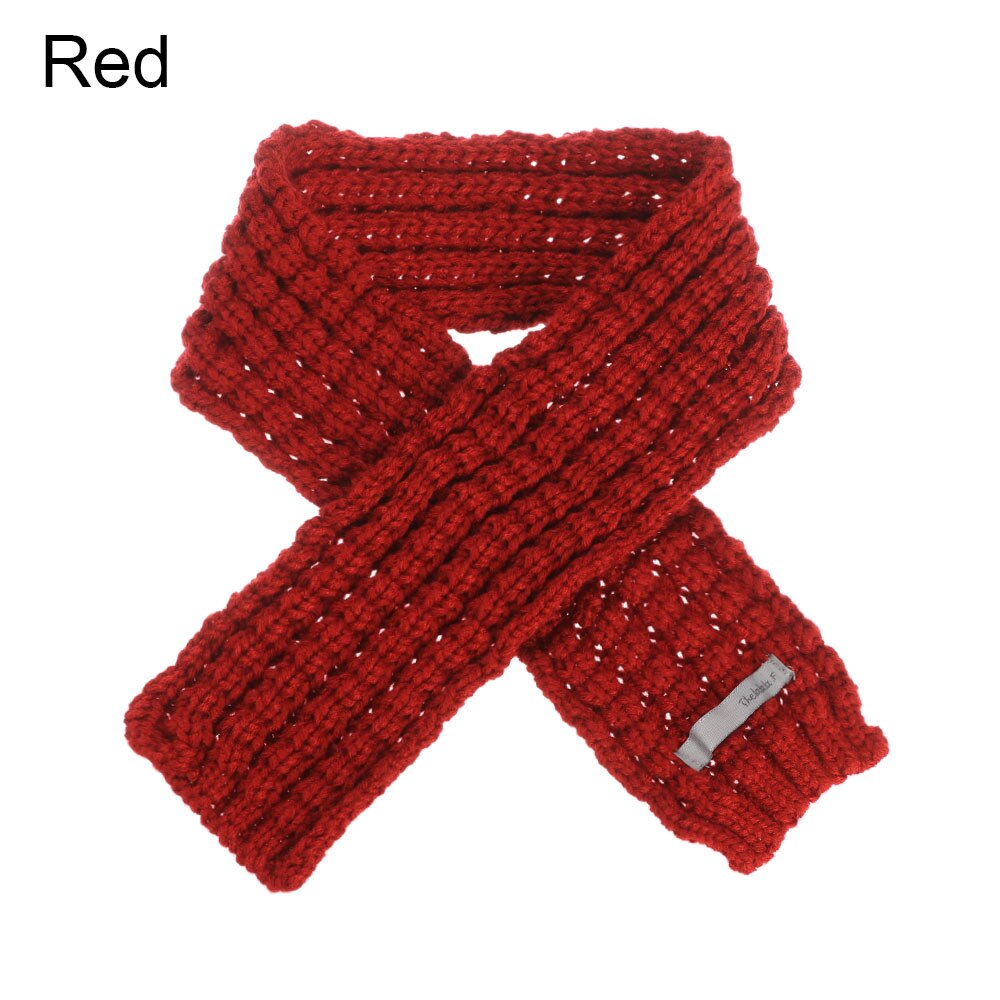Winter warme babysjaals zachte comfortabele kindersjaals jongens meisjes halsslabbetjes kinderen gebreide kraaglus halsdoek accessoires: Rood