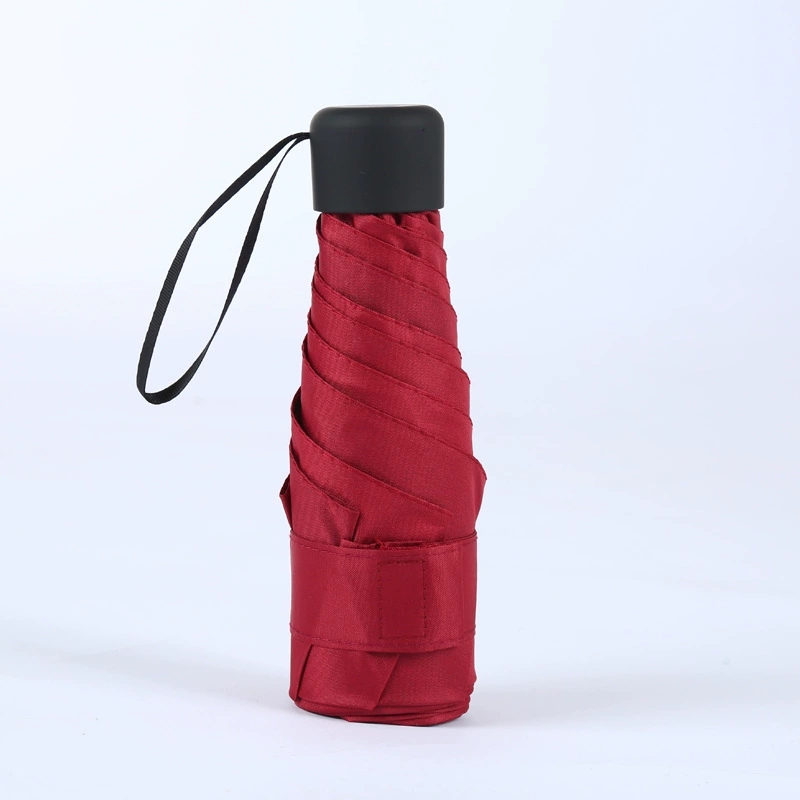 Tragbarer Mini-Sonnenschirm, kleine Tasche, Regen, UPF50, Reisetasenschirm, Vinyl, faltbarer Regenschirm, UV-Schutz, Sonnenschutz, Taschenschirm: Schwarz