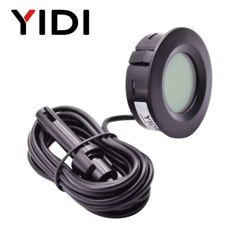 LCD Digital Thermometer Hygrometer, Conversion Incubator Aquarium Temperature Humidity Gauge Meter Probe Sensor Detector