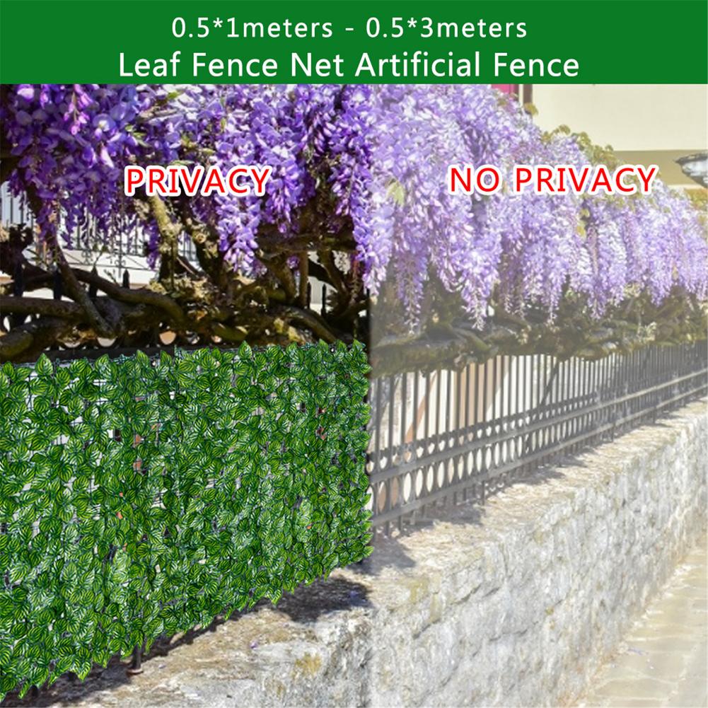 Artificial Leaf Screening Roll UV Fade Protected Privacy Hedging Wall Landscaping Garden Fence Balcony Screen