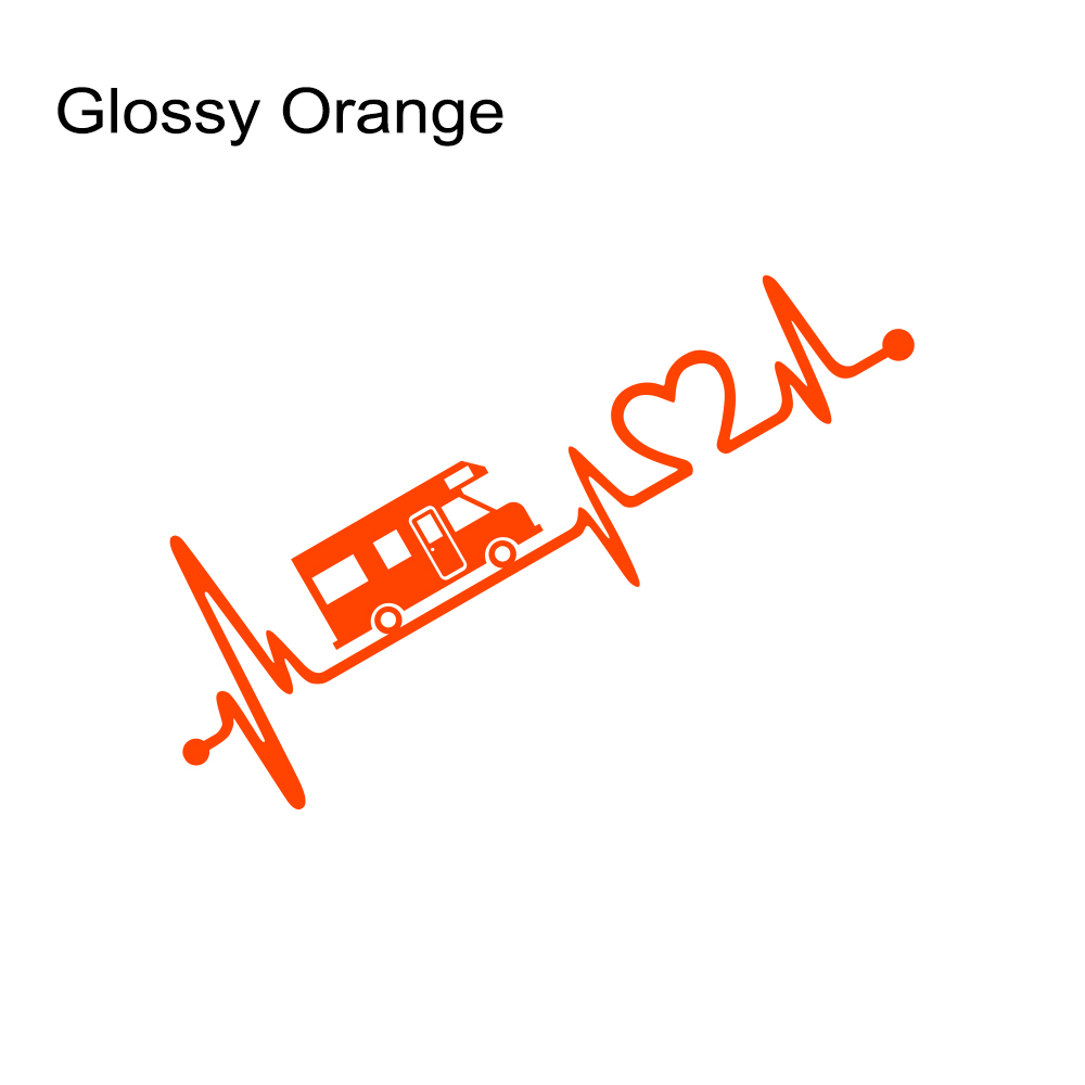 Pegatinas de vinilo de rayas para autocaravana, caja de caballos, caravana, RV, accesorios para coche, calcomanías gráficas de decoración de electrocardiograma: S / BLANCO