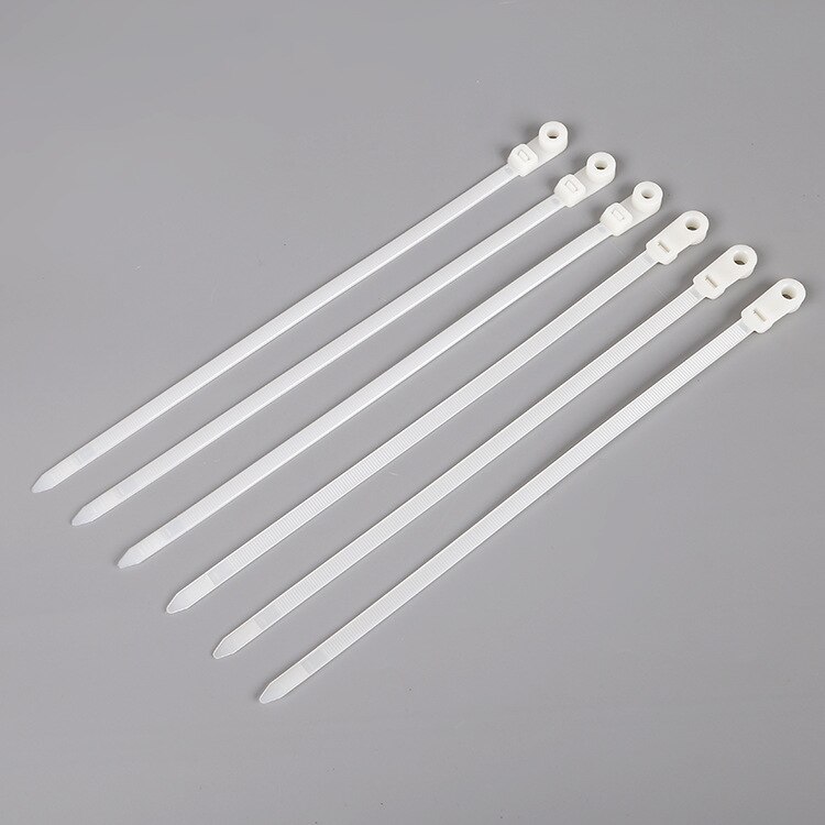 Plastic Nylon Draad Cable Zip Ties Zelfsluitende Kabelbinders 100 Stuks Zwart Wit Kabelbinders Vast Loop Tie organiser Fasten Kabel: WHITE / 60cm