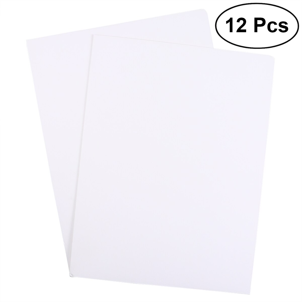 12Pcs A4 2Pockets Kraft Paper File Folder Brown Holder Document Folder Office Project File Presentation Folder (Red): White