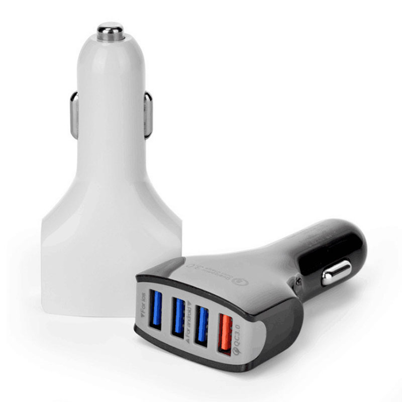 Quick Charge 3,0 Auto Ladegerät 4-Port Schnelle Lade Telefon Ladegerät Adapter in Auto Für iPhone X 7 8 plus Samsung S8 S9 Smart Handys