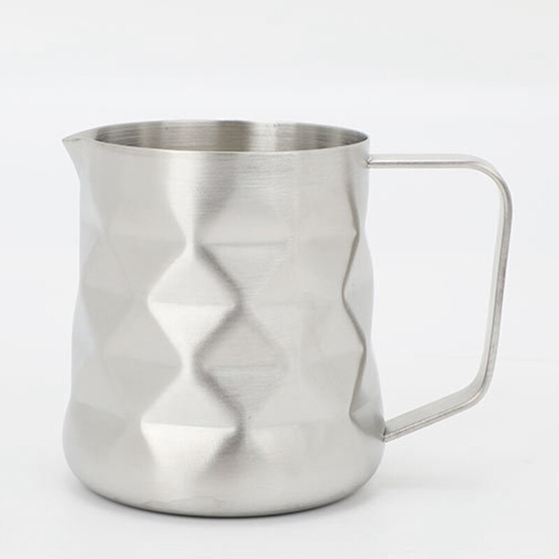 350ml roestvrijstalen prismatische melkopschuimkannen, melkkannetje, espressokoffie, ambachtelijke latte, melkroombeker