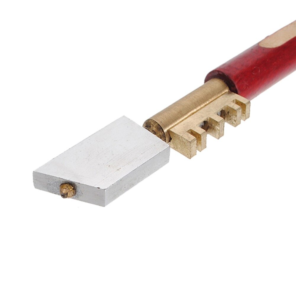 Portable Glass Cutter Diamond Tipped Glass Cutter Pencil Window Glass Craft Cutting Knife Wooden Handle Tool