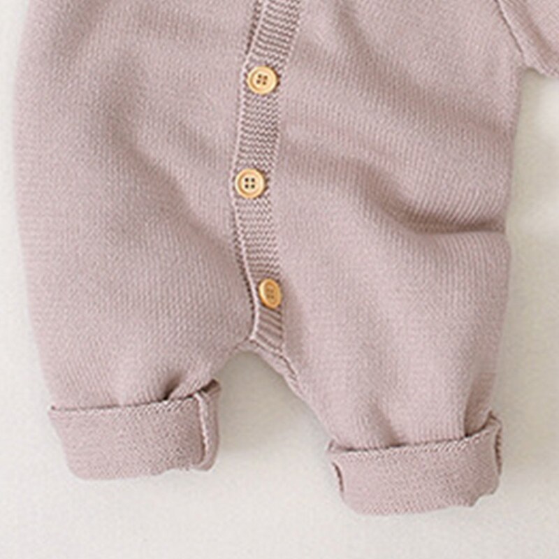 Kids Set Baby Sweater Autumn/Winter Baby Girl Knitted Jumpsuit Baby Boy Long-sleeved Hooded Romper