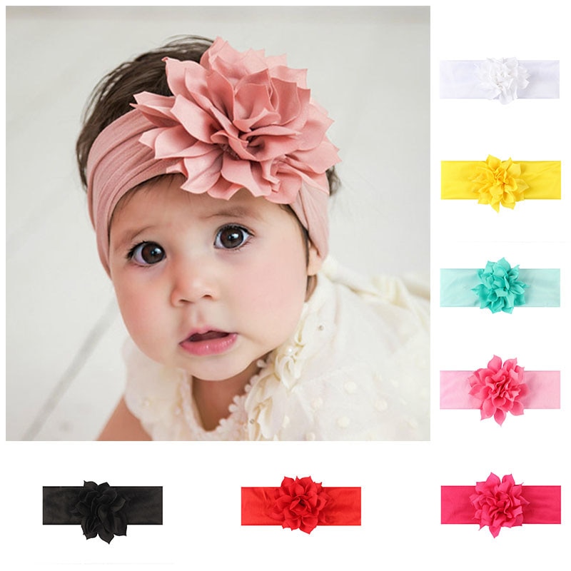Schattige Baby Meisje Hoofdbanden Leuke Bloem Haarband Baby Tulband Elastische Baby Haaraccessoires Haarband