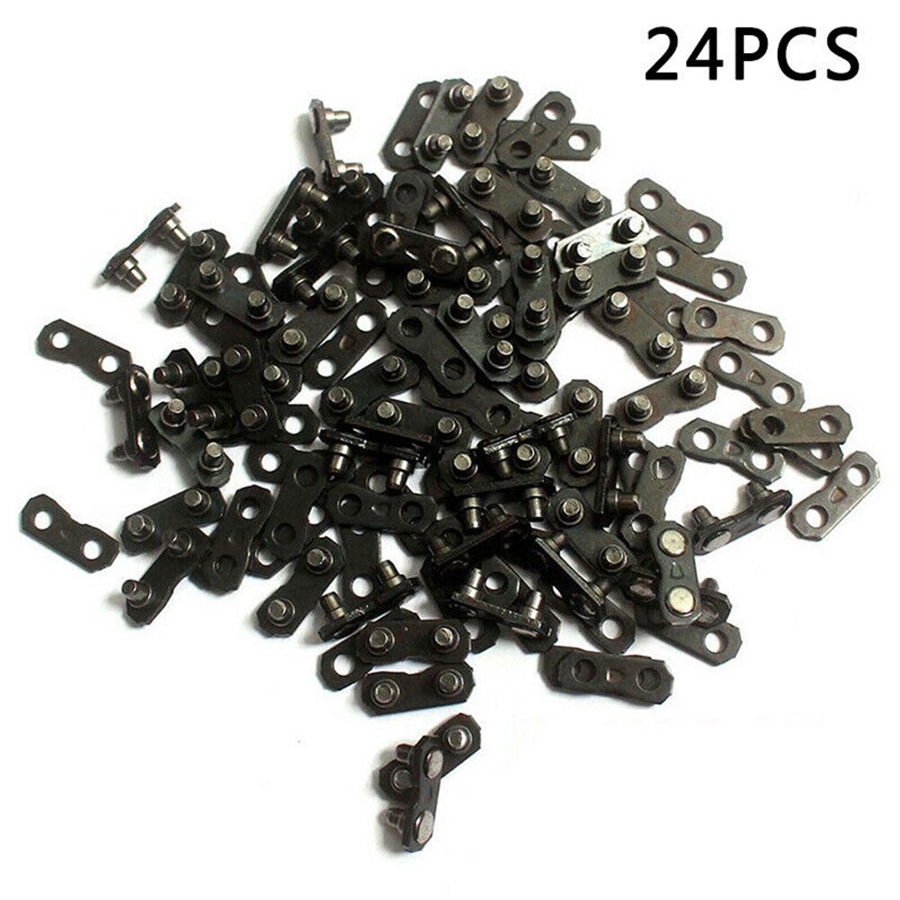 24 Sets 325 Chainsaw Chain Master Link Preset Repair Garden Joiner Portable Accessories Tool Metal Tie Straps Woodworking