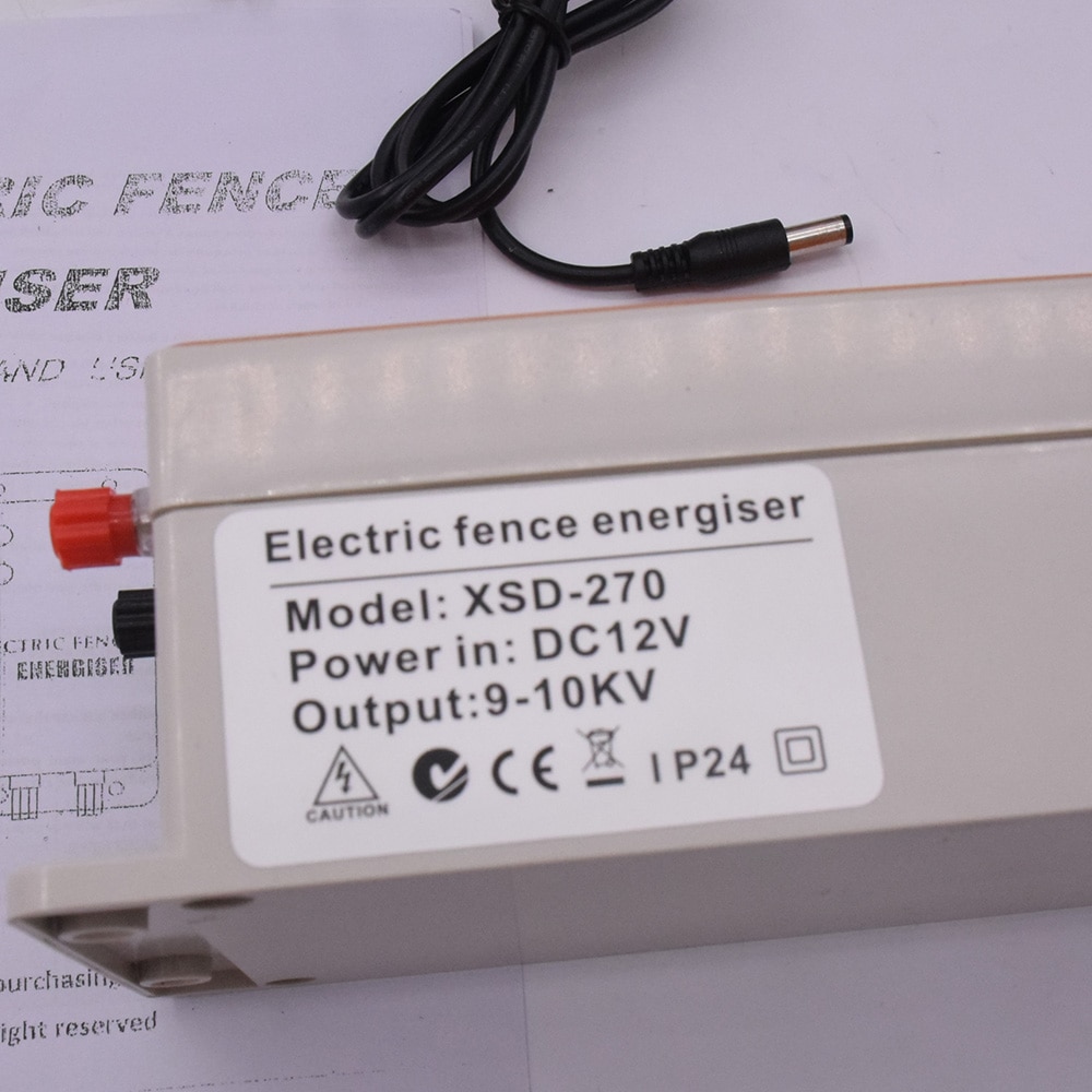 10KM Electric Fence Solar Energizer Charger Controller Animal Horse Cattle Poultry Farm Shepherd Alarm Livestock Tools