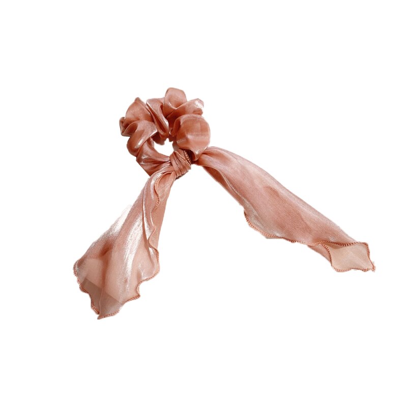 Women Hair Ring Ribbon Clip Hoop Braid Tool Bead Cuff French Headband Hair Accessories Knoted Cross Elastic Hair Band Soft Solid: 04