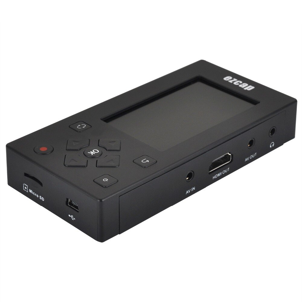 EZCAP AV Video Audio Capture Recorder Converter Records Analog VHS Camcorder DVD VCD DVR to SD 3'' LCD Playback HDMI OUT