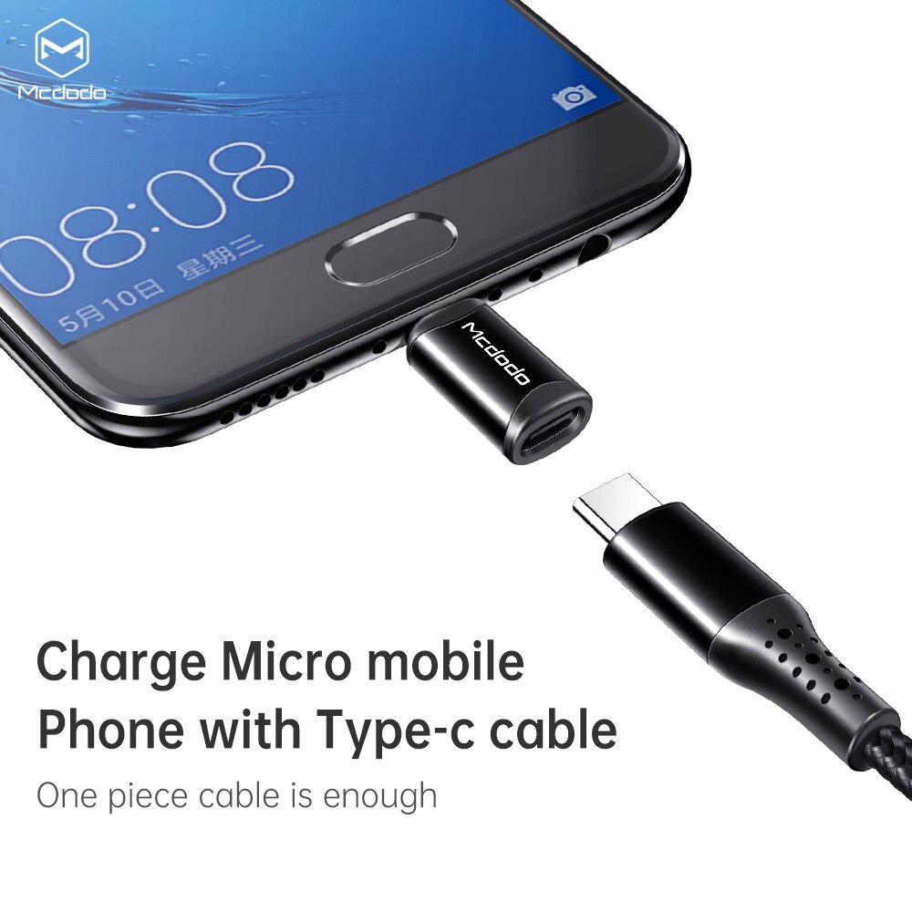 Mcdodo OTG Type C vers convertisseur de foudre 3A chargeur rapide Type C vers Micro USB pour câble Iphone câble Android