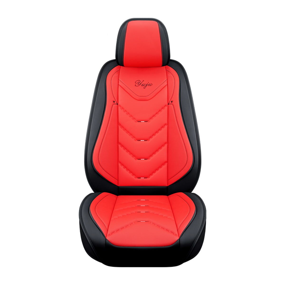 Universial Front Car Seat Cover Protector Auto Covers Pu Lederen Volledige Bescherm Antislip Voor De Meeste Auto: Rood