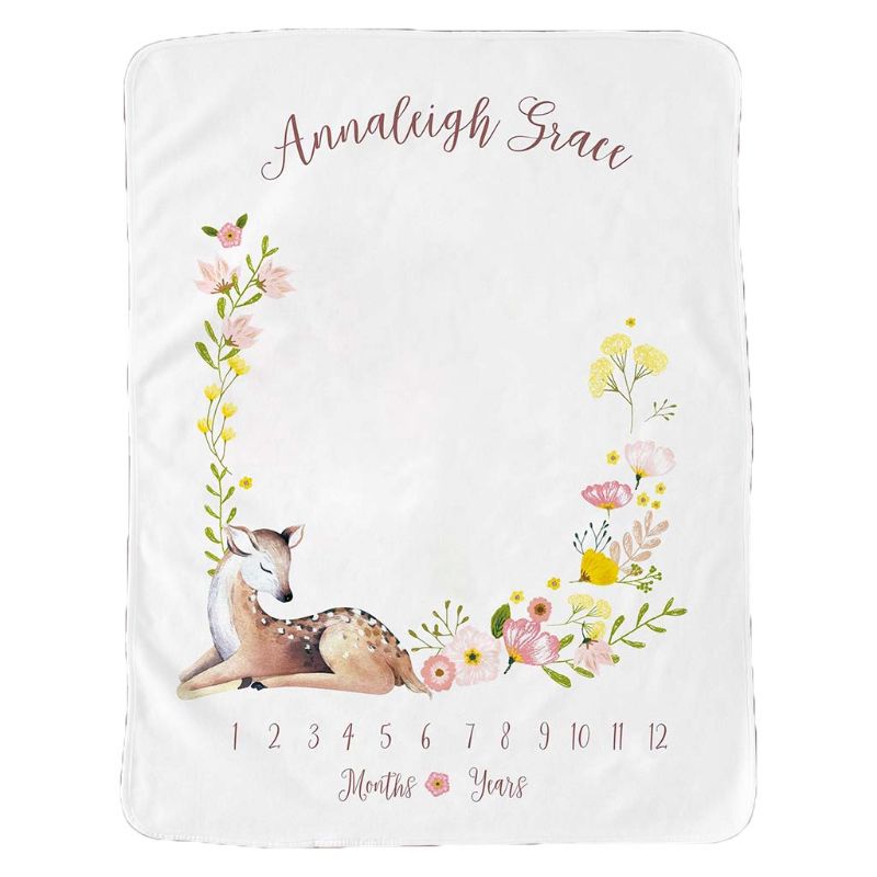 Baby Monthly Record Growth Milestone Blanket Animal Pattern Photography Props Q1FE: 4