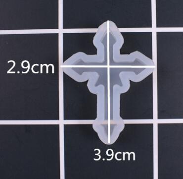 Przezroczysta żywica epoksydowa krzyż gwiazda biżuteria DIY dokonywanie narzędzia wisiorek silikonowe formy żywicy silikonowe formy narzędzie do rękodzieła epoksydowe formy żywiczne: 2