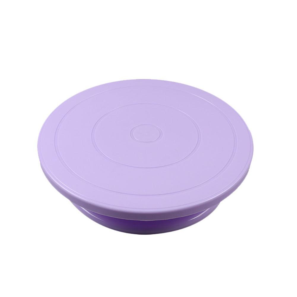28cm Round Anti-Skid Rotating Stand Platform Cake Turn Table DIY Decor Tool Cake Decorating for Tools Rotary Table Cake Stand: Purple