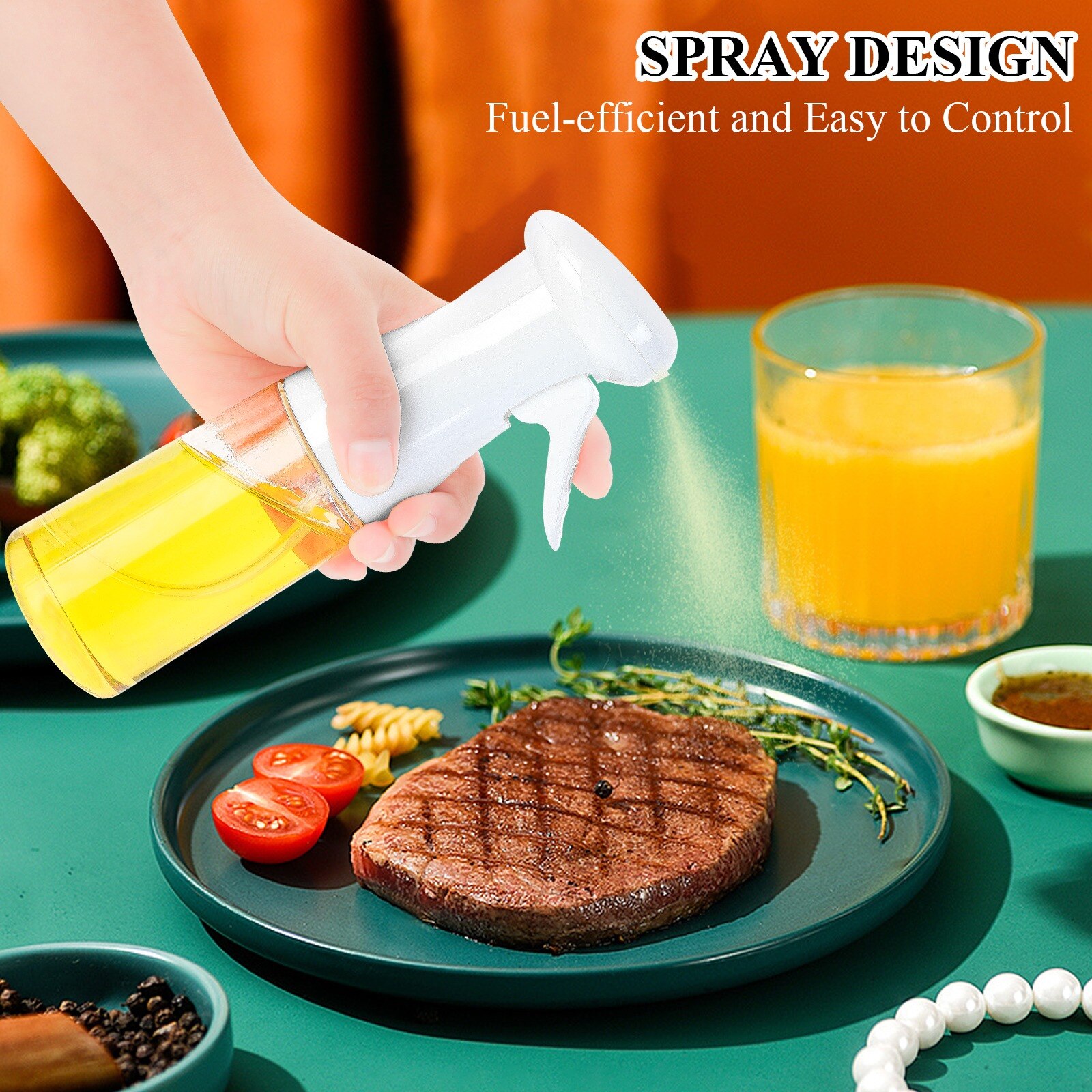 210ml Oil Spray Bottle Kitchen Cooking Baking Vinegar Mist Sprayer Barbecue Spray Bottle Cooking BBQ Tool Baking Accessories