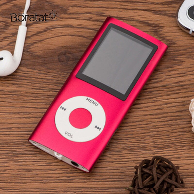Mp3 soittimen walkman 4th lcd-näyttömuisti stereomusiikkiväline fm-radio amv e-kirja urheiluvideosoitin: Punainen