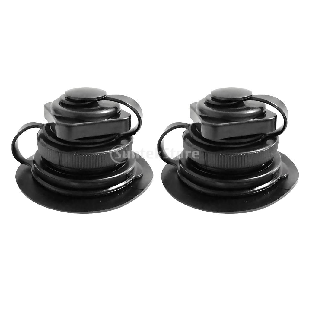 1Pair Screw Air Valve CapsDurable Plastic Safety Air Valve Nozzle for Inflatable Boat Rubber Kayak Tender Raft Mattress Airbed