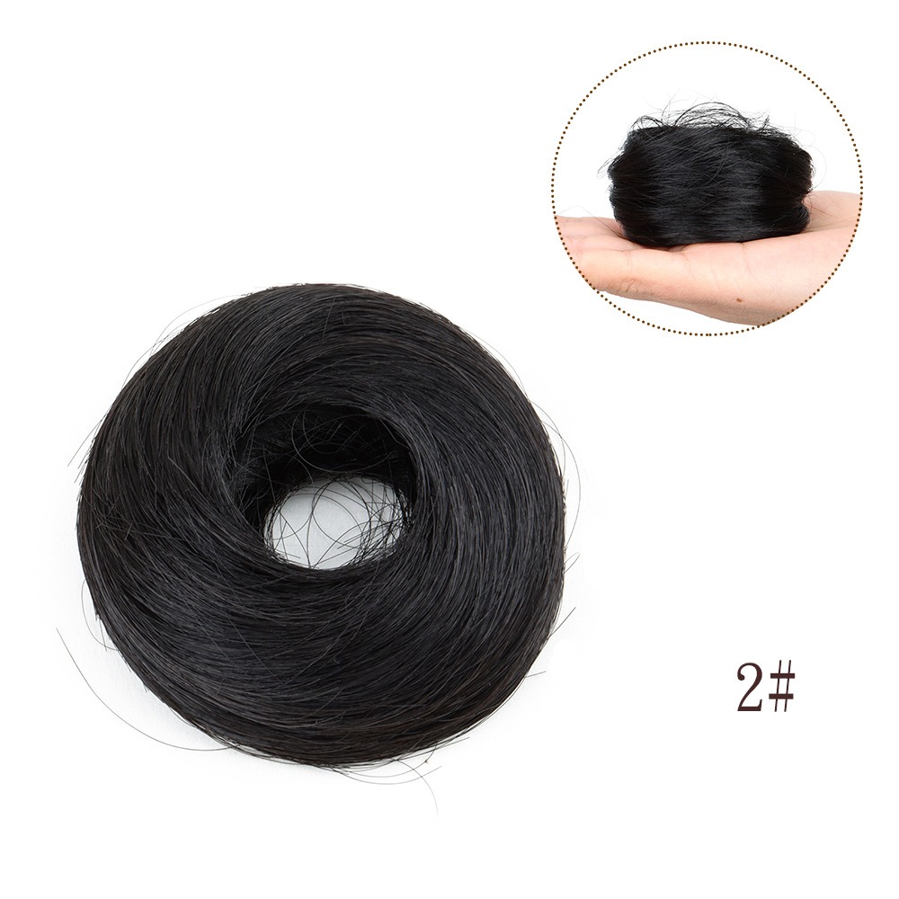 Moño sintético, pieza de pelo, extensión de moño recto, Mini banda de goma, moño para el pelo, peluca de Donut, accesorio, moño Updo: #2