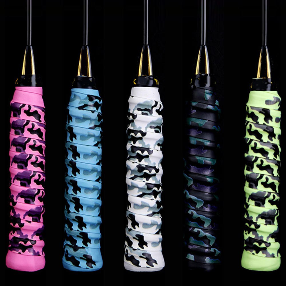 5 stk camouflage print anti-slip badminton grip bælte tennis overgrip over grip svedbånd til ketcher squash