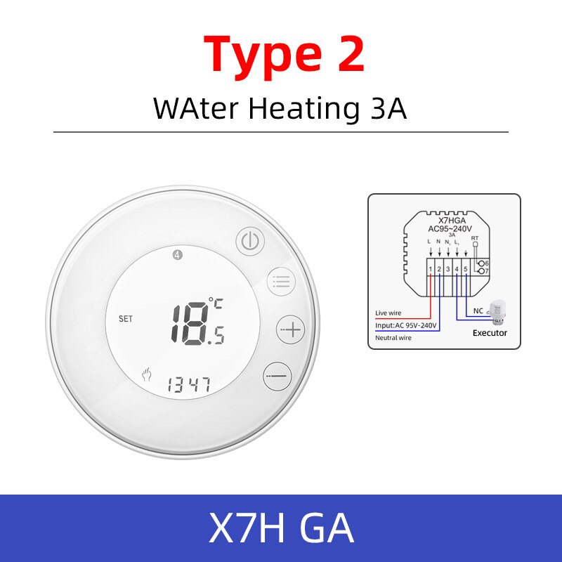 Tuya Smart Life,WiFi Smart Thermostat Temperature Controller for Water/Electric Floor Heating,Gas Boiler,Works with Alexa Google: WiFi Water Heating