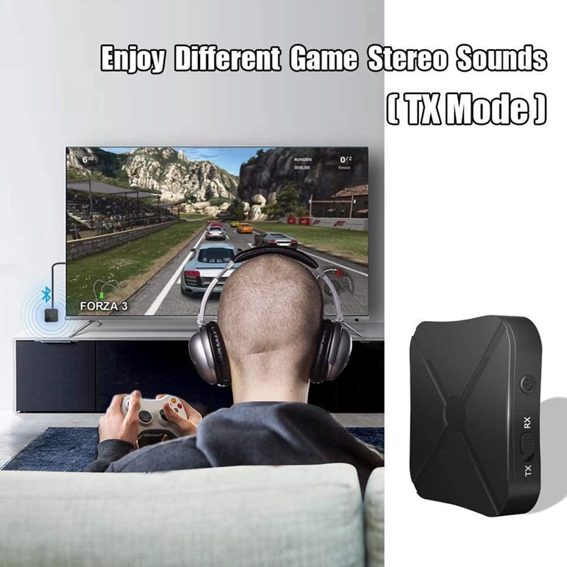 Bluetooth 5.0 Transmitter Receiver 2 in 1 Bluetooth Adapter 3.5 mm Jack for Simultaneous Use of Tx and Rx 2 Devices