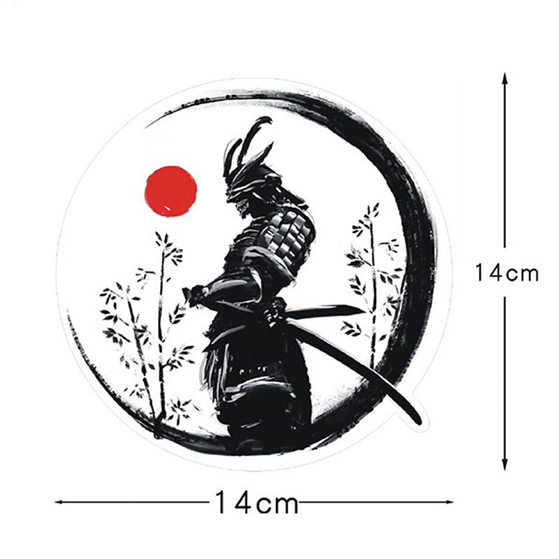 Autocollant Graffiti Samurai Kokor pour Décoration de Voiture, Accessoire de Protection Solaire pour Fenêtre de Camping-Car, 13cm