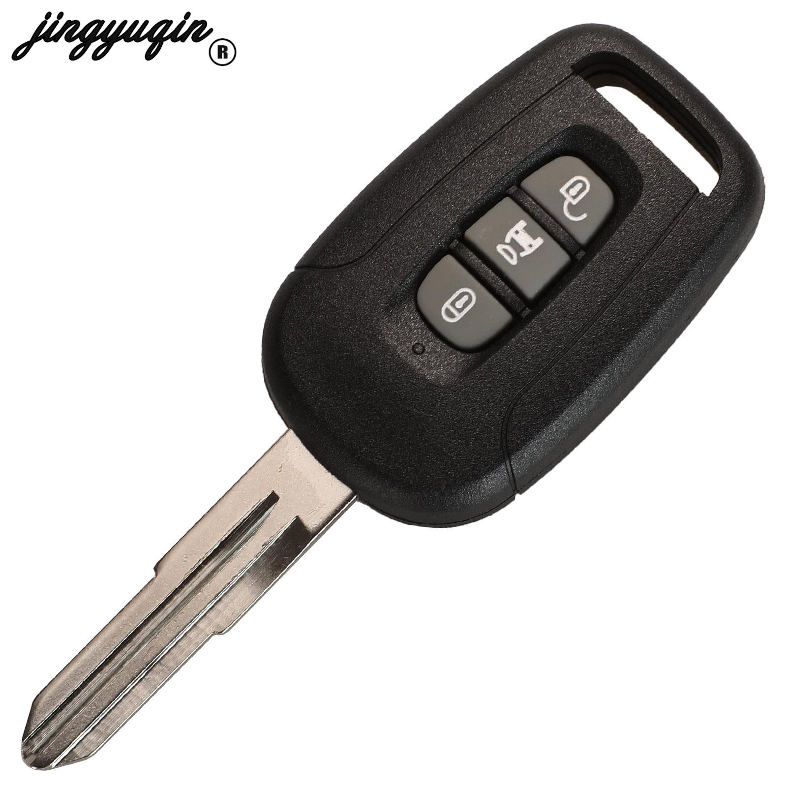 Jingyuqin-Coque de clé à distance intelligente pour Chevrolet Captiva, 2/3 boutons, porte-clés avec lame, remplacement de boîtier automatique
