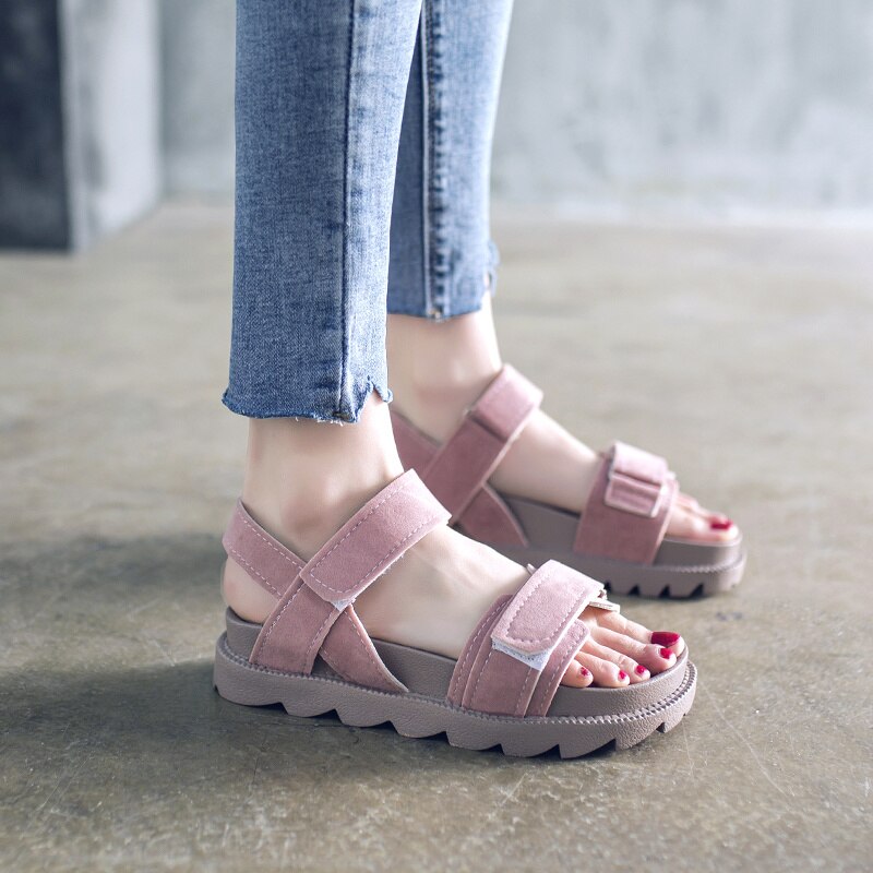 Gladiator Platform Women's Sandals Summer Women Chunky Beach Sandal Denim Comfortable Sandalias Mujer