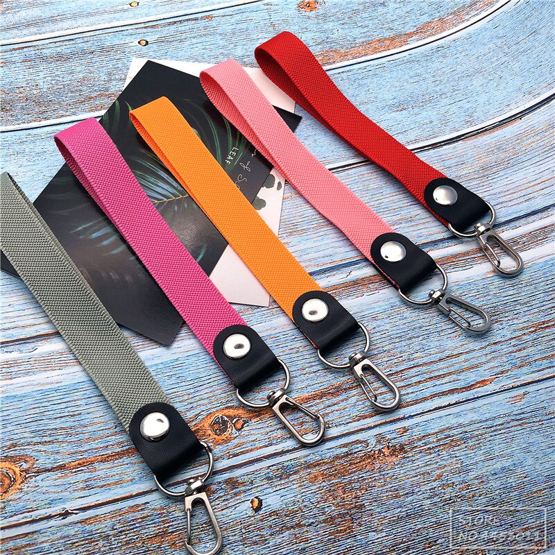 10pcs/lot Short Colorful Hand Wrist Lanyard neck Strap For Mp3 4 USB Flash Drive Keychain ID Badge Holder Mobile Phone Lanyard