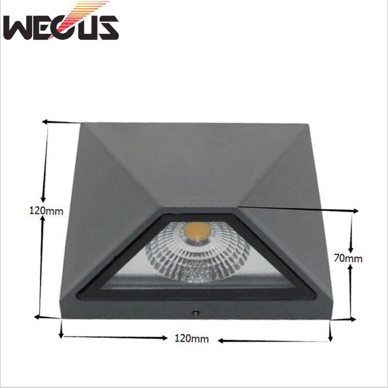 (Wecus) Led Waterdichte Wandlamp, Spuitgieten Outdoor Wandlamp, Engineering Verlichting Hek Tuin Countyard