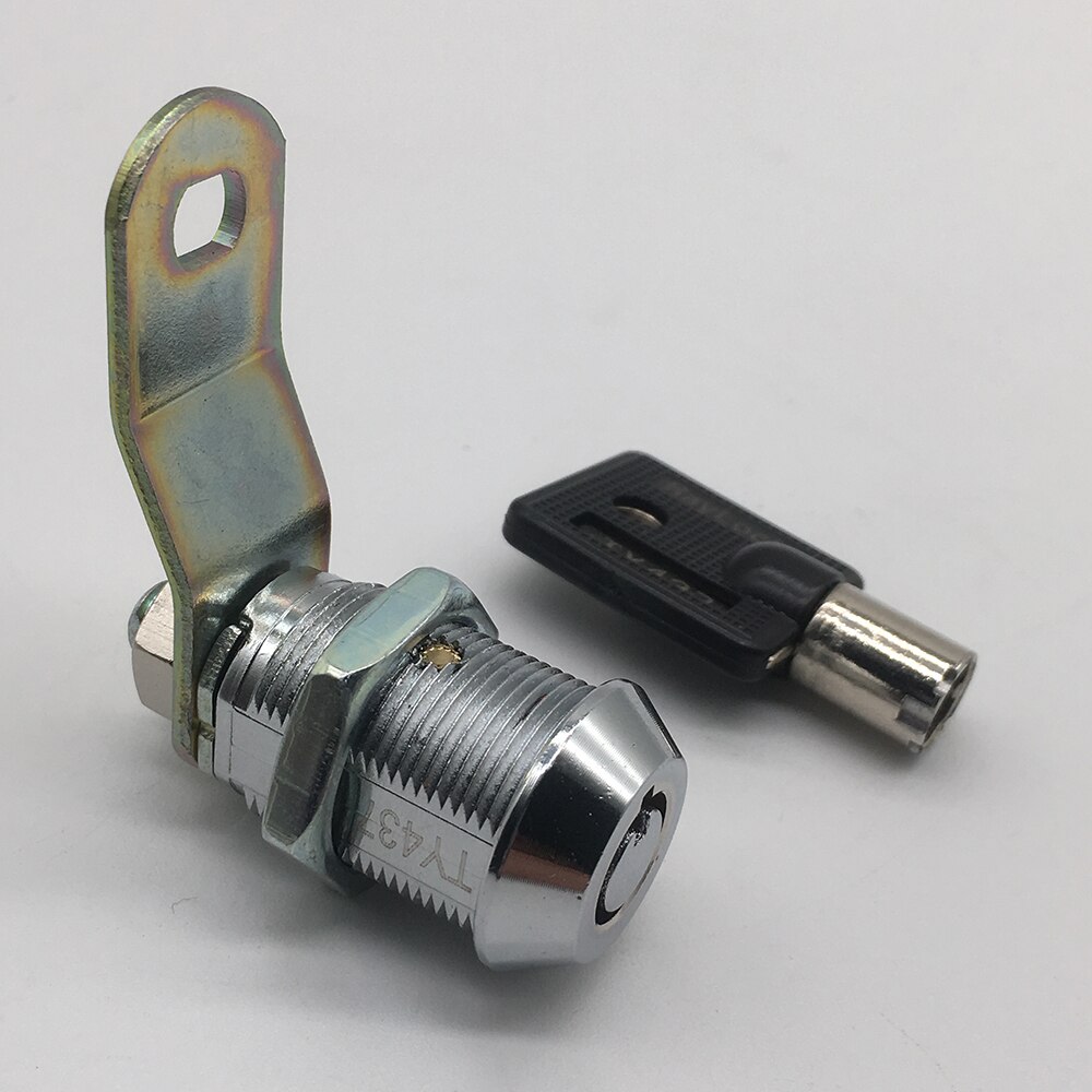 10 pieces 27mm keyed differently chrome plated round key safety box cam lock