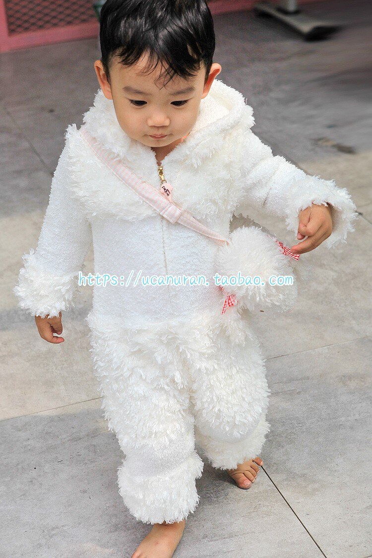 Japanischen GP pudel stil weichen mädchen und jungen zur Seite fahren ein stück Gesamt cosplay homewear pijama bebe Strampler