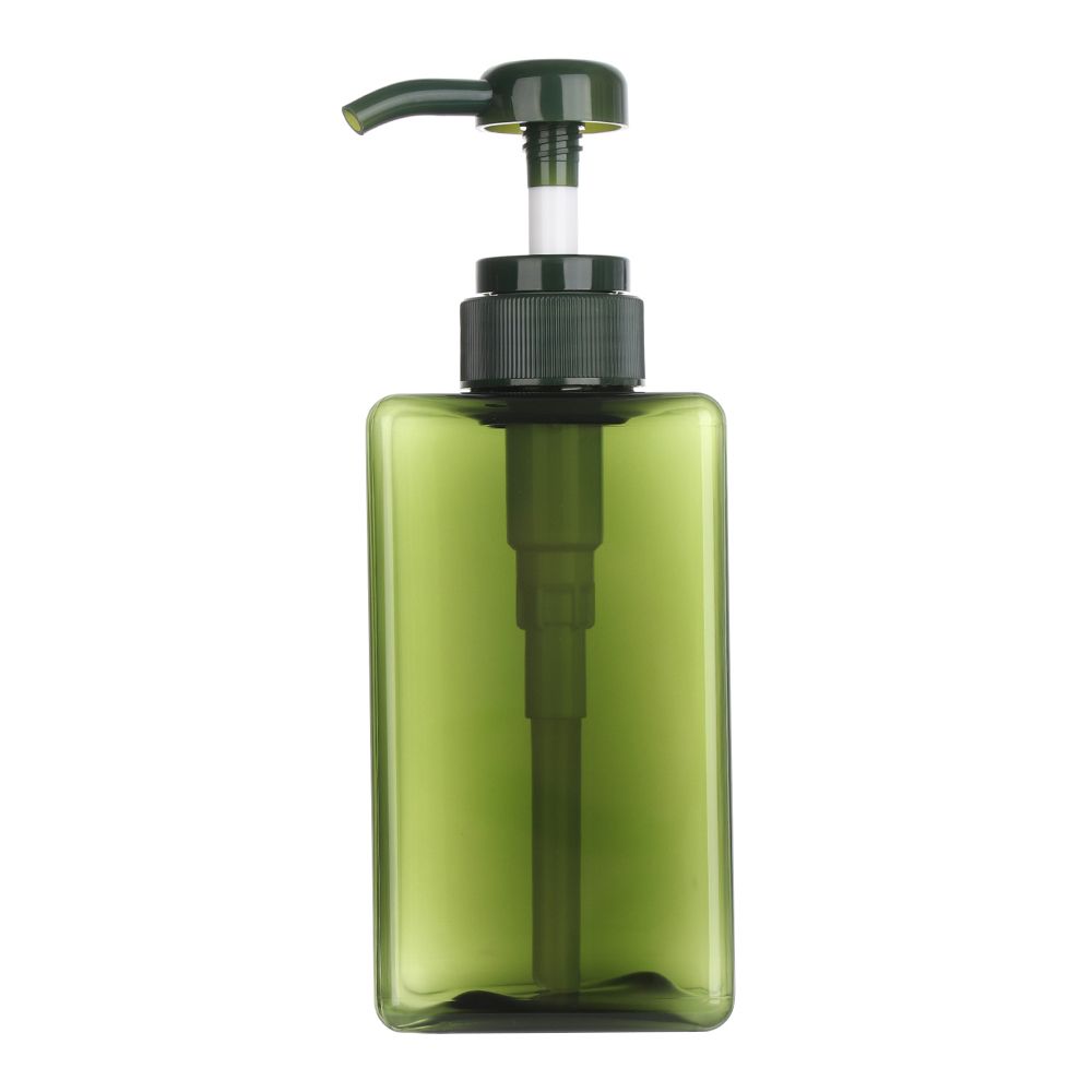 Botella cuadrada transparente de 650ml, botella de jabón líquido para Mousse batida, puntos de embotellado, champú, loción, Gel de Ducha: Azul marino