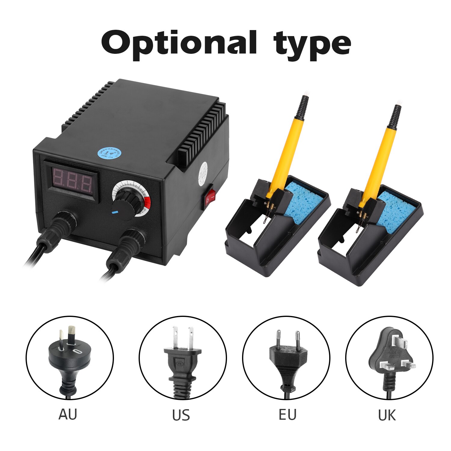 100W Multifunctional Electric Gourd Wooden Pyrography Machine Temperature adjust with 30 Heating Pen Heads Double Hole Soldering