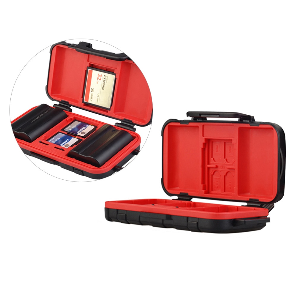 LENSGO D850 Waterdichte Memory Card Case Batterij Opbergdoos voor 2 Camera Batterijen 4 Sd-kaarten 8 TF Kaarten 2 CF/XQD Kaarten