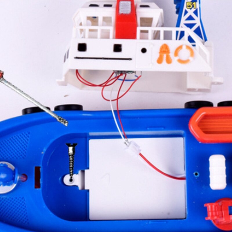 Snelle Snelheid Muziek Licht Elektrische Marine Rescue Brandbestrijding Boot Speelgoed Voor Kids