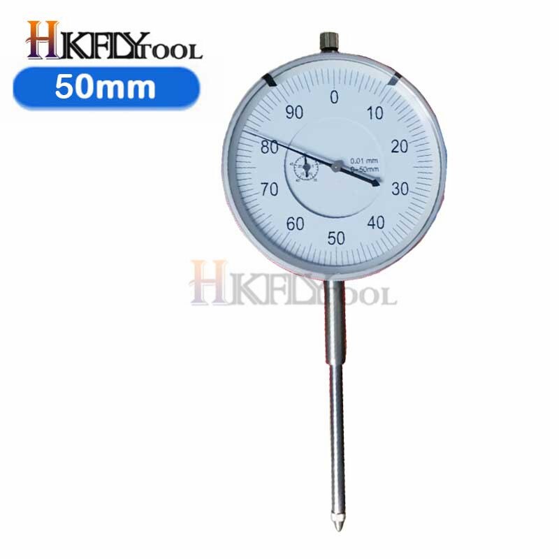 0-10mm 0-25mm 0-30mm 0-50mm 0.01mm Dial Indicator Gauge Meter Precise Indicator Gauge measure instrument dial gauge micrometer: 0-50mm