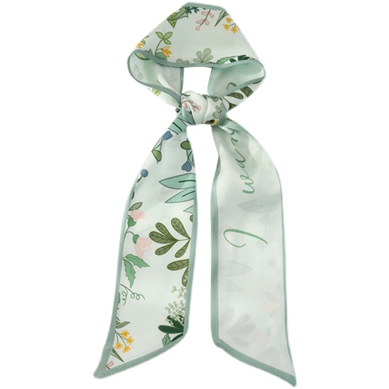 100Cm * 7Cm Zomer Lange Mode Vrouwelijke Kleine Sjaal Sjaals Vrouwelijke Bloemen Haar Lint Haarband Vrouwen Skinny Sjaal vrouwen