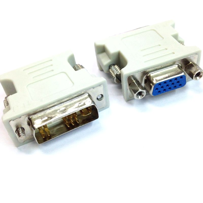 Dvi til vga-konverter dvi 12+5 hann til vga 15- pins hunnadapter grafikkort til skjermkonverter dvi-a