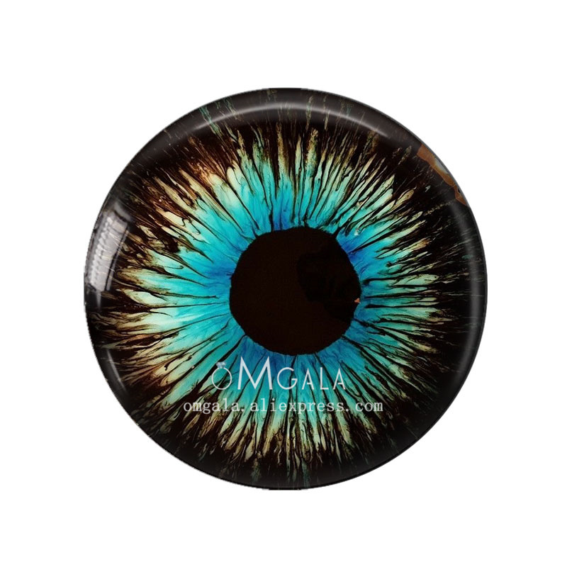 5 Paare/Beutel 14 mm Augenchips, geeignet für Bly das Puppe, superdünne Pupillen-Glascabochons, DIY-Zubehör, Großartikel Ich bin: Silber