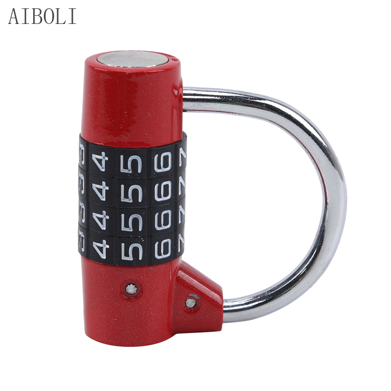 schwer Pflicht 4 wählen-stellige Kombination Schloss nasser Sicherheit Vorhängeschloss draussen Fitnessstudio Sicherheit Code sperren Schwarz