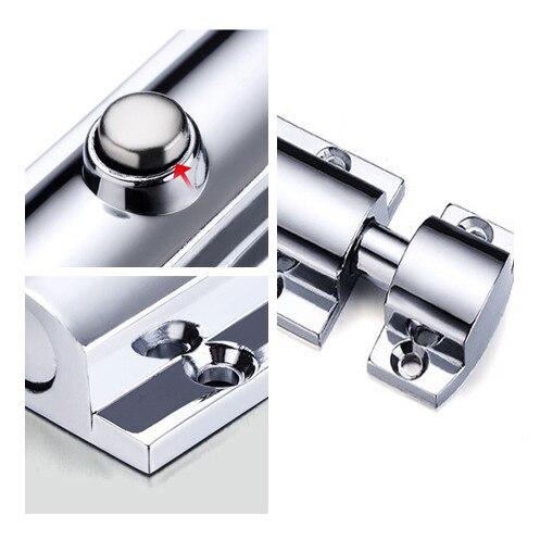 Zinklegering fjäder automatisk dörrlås röd brons dörr bult grind fjäder lås solid bult möbler kinesisk mässing hårdvara